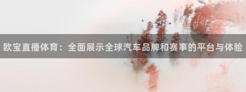 绿茵体育：欧宝直播体育：全面展示全球汽车品牌和赛事的平台与体验